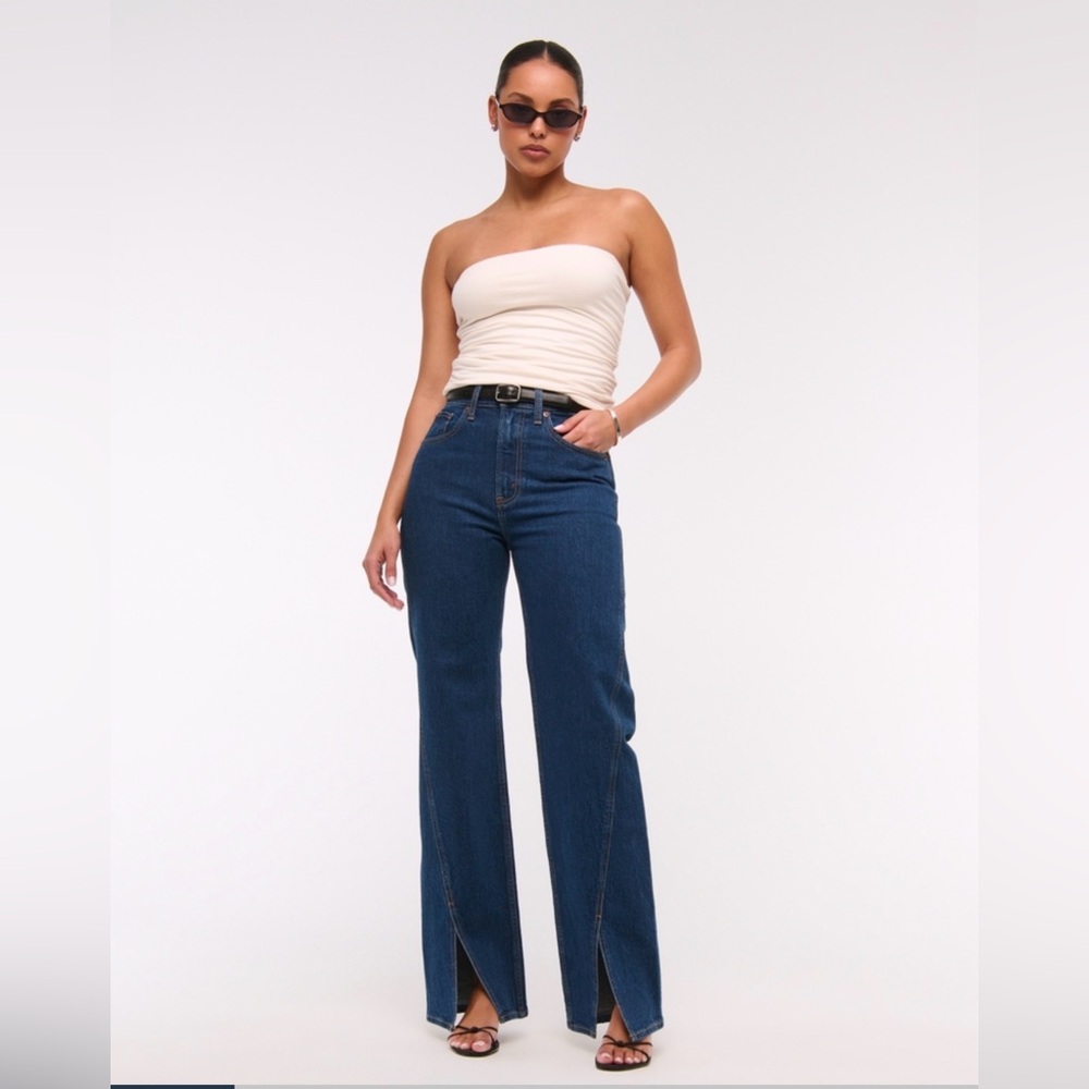 A&F | high rise vintage 90s split hem